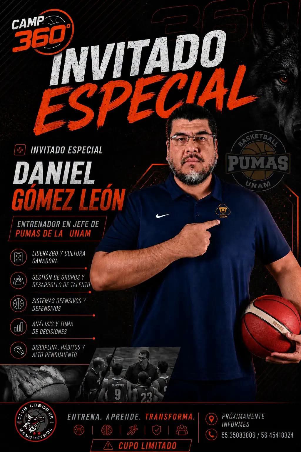 Daniel Gómez León, entrenador en jefe Pumas UNAM