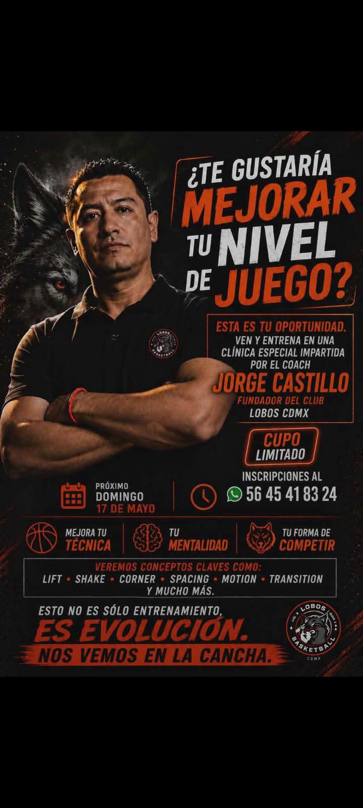 Coach Jorge Castillo, fundador de Club Lobos CDMX